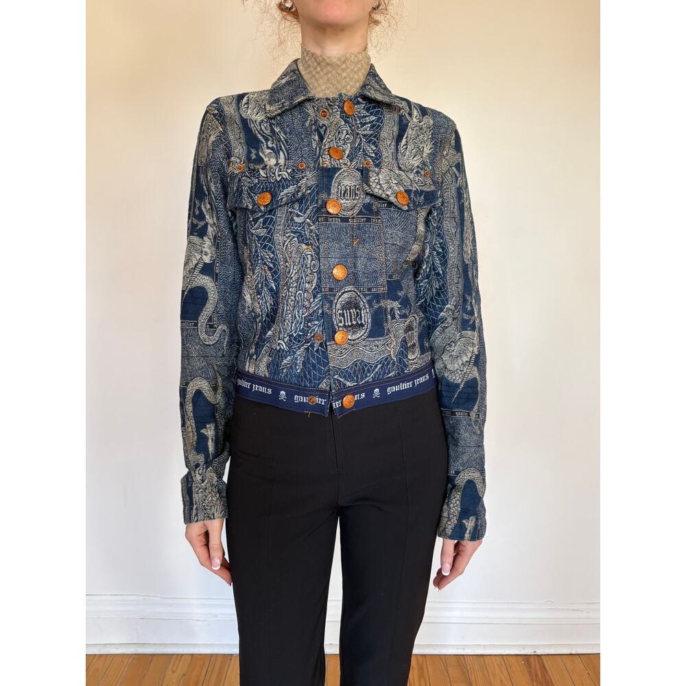 Archival Jean Paul Gaultier Autumn/Winter 1994 Jacquard Denim Jacket